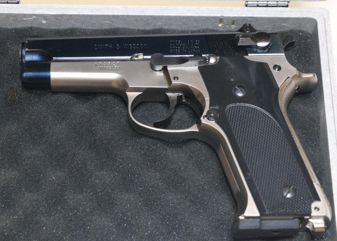 超希少ＭＧＣ製ABS樹脂モデルガン Ｓ＆Ｗ Ｍ５９フレームシルバー　ＳＰＧ合法品 MG59 MGC S&W M59ハーフシルバー モデル（再） | 玩具道楽・・・三昧