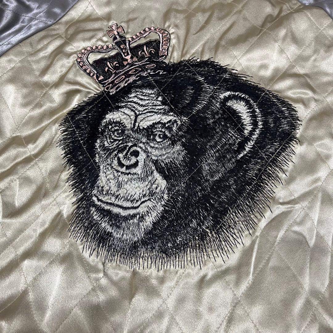 希少 サスクワァッチファブリックス スカジャン リバーシブル 刺繍 XL