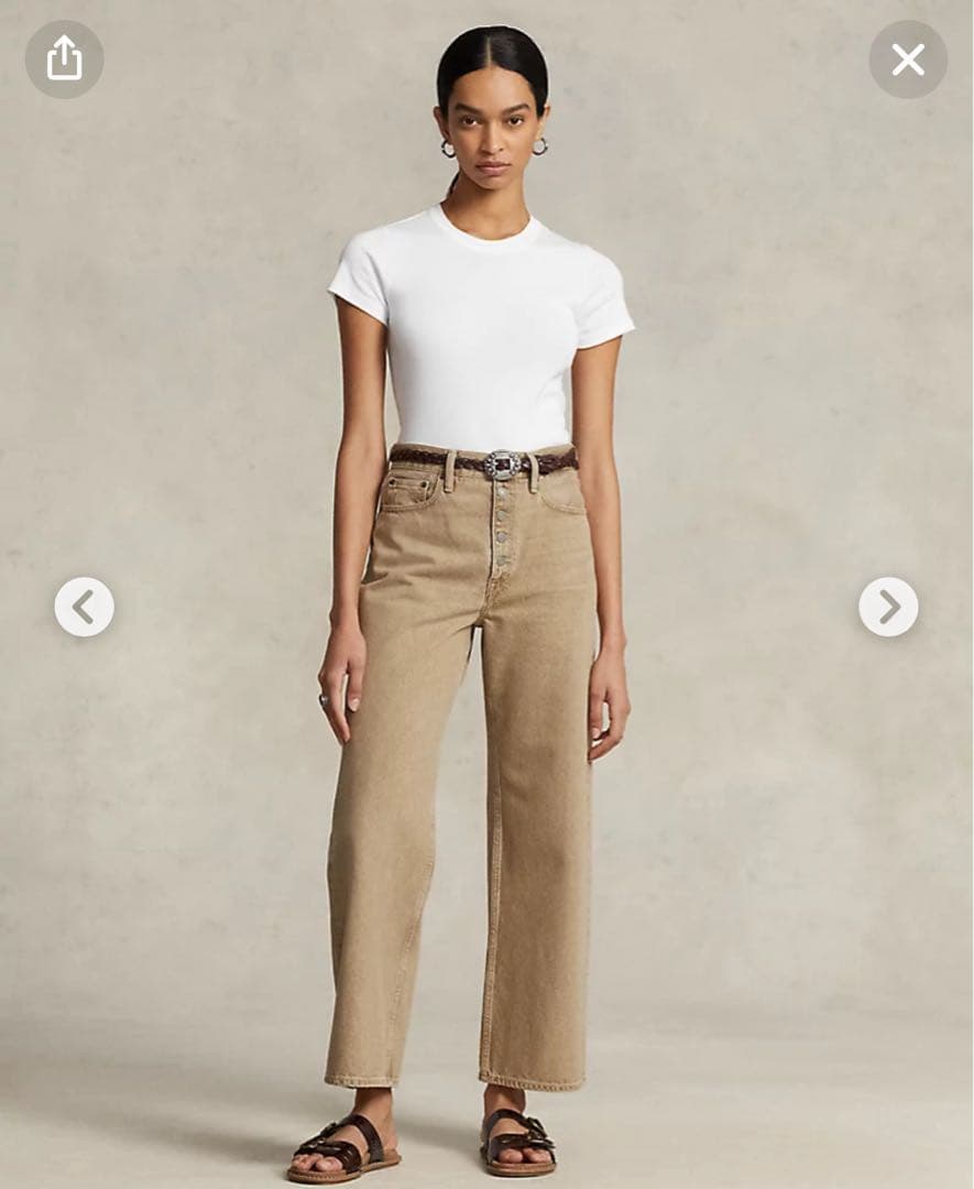 定価37,400円 美品　ポロラルフローレン WIDE LEG CROP デニム