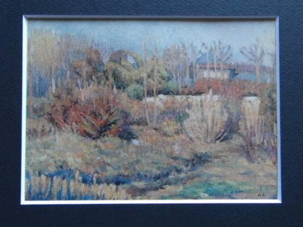 小磯良平、【風景】、希少な限定額装用画集画、新品高級額 額装付、状態良好