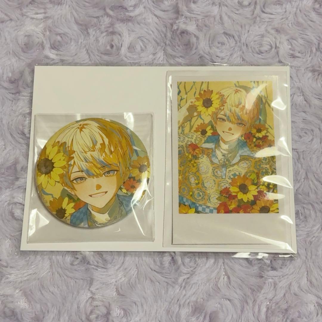 にじさんじ 緋八マナ 2024 誕生日グッズ 缶バッジ&チェキ風カード➁