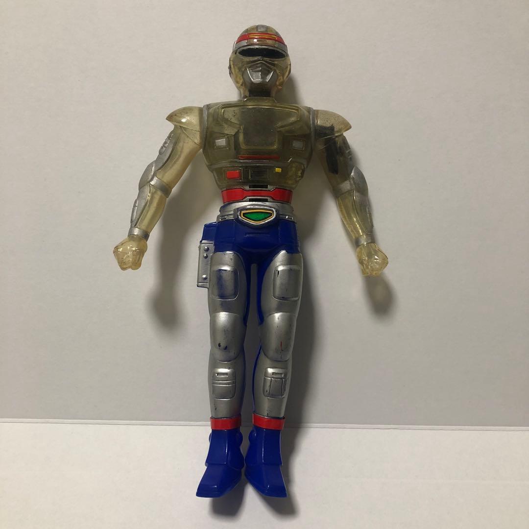 昭和レトロ 宇宙刑事シャイダー クリア ソフビ 1984年 バンダイ 日本製