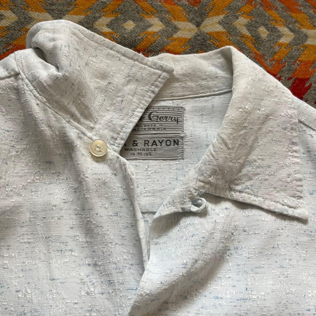 60s Herb Gerry レーヨン シルク シャツ カスリ ネップ 50s - メルカリ
