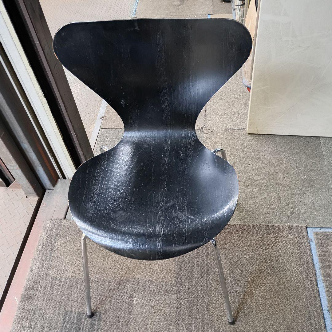 【傷多数】 FRITZ HANSEN　セブンチェア　ブラック系
