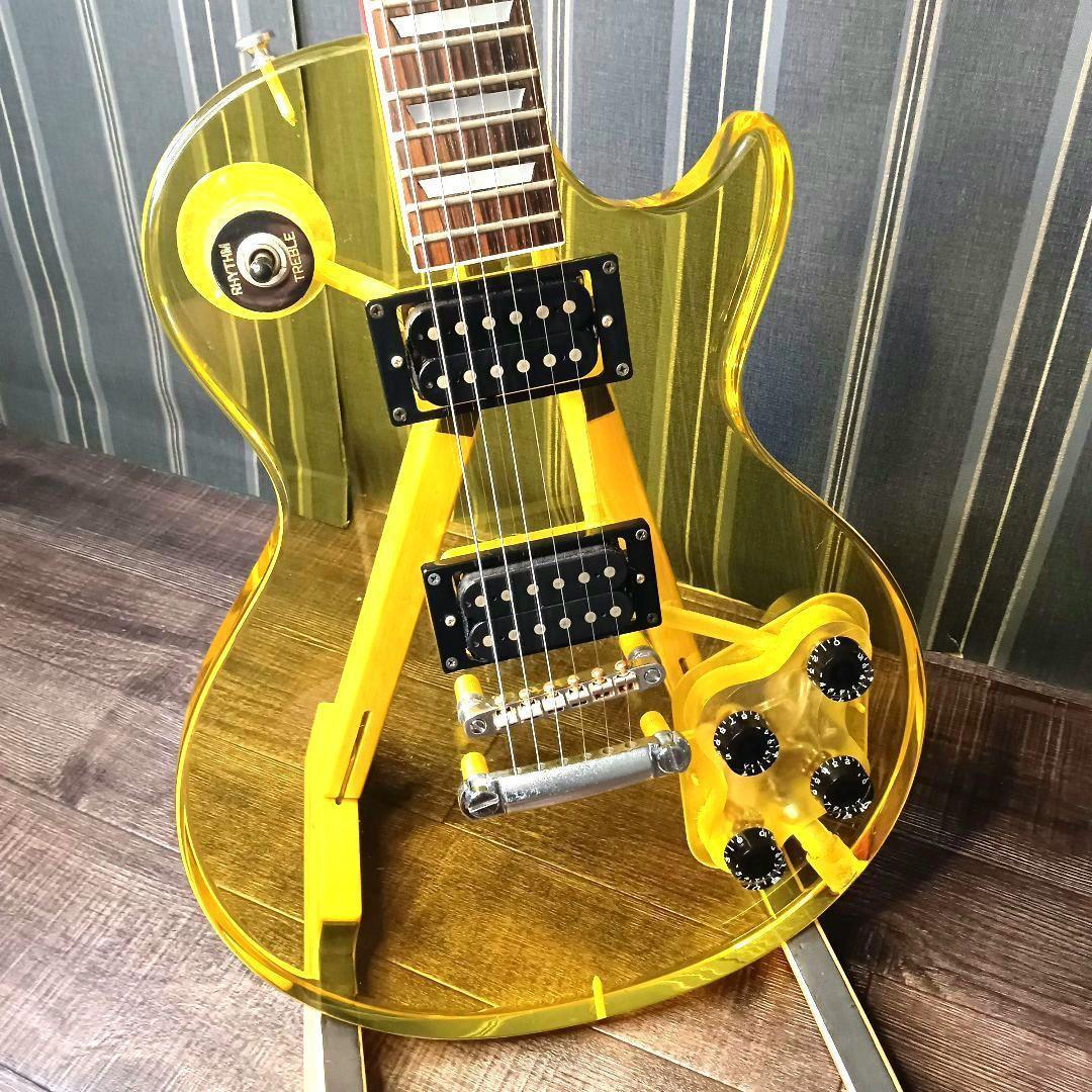 改造ギター GRECO レスポール CUSTOM カスタム クリア アクリル Greco EGC Les Paul Custom (Ebony Black Around 1990 Made In Japan