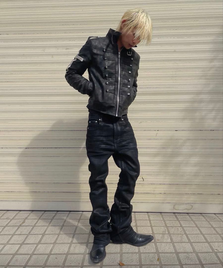 DETW 25AW ナポレオンジャケット 細身　厚手ジャケット y2k お兄系 DETW 25AW ナポレオンジャケット 細身シルエット 厚手ジャケット Y2K