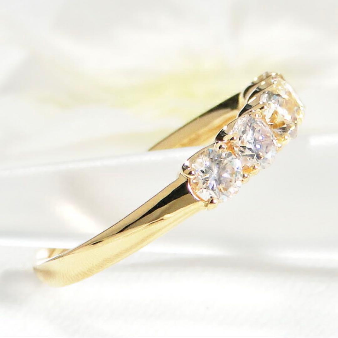 classic chess K18 0.9ct大粒ダイヤ ハーフエタニティリング - メルカリ