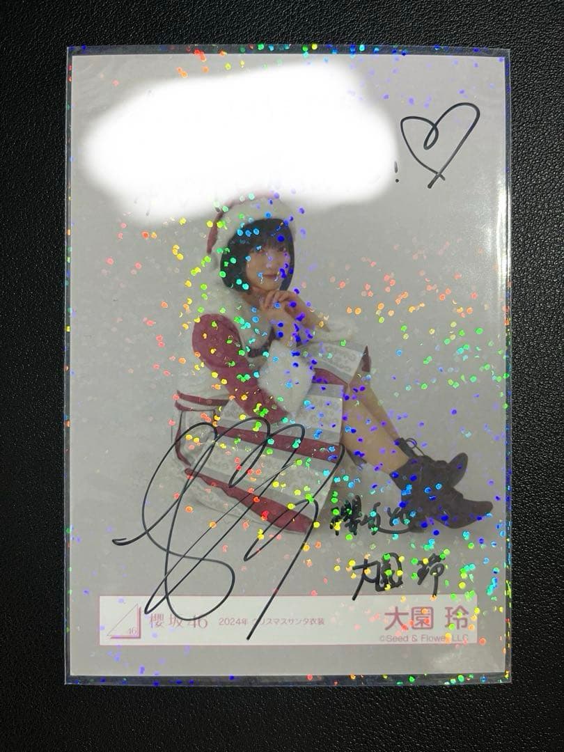 大園玲 2024 サンタ 直筆サイン入り生写真