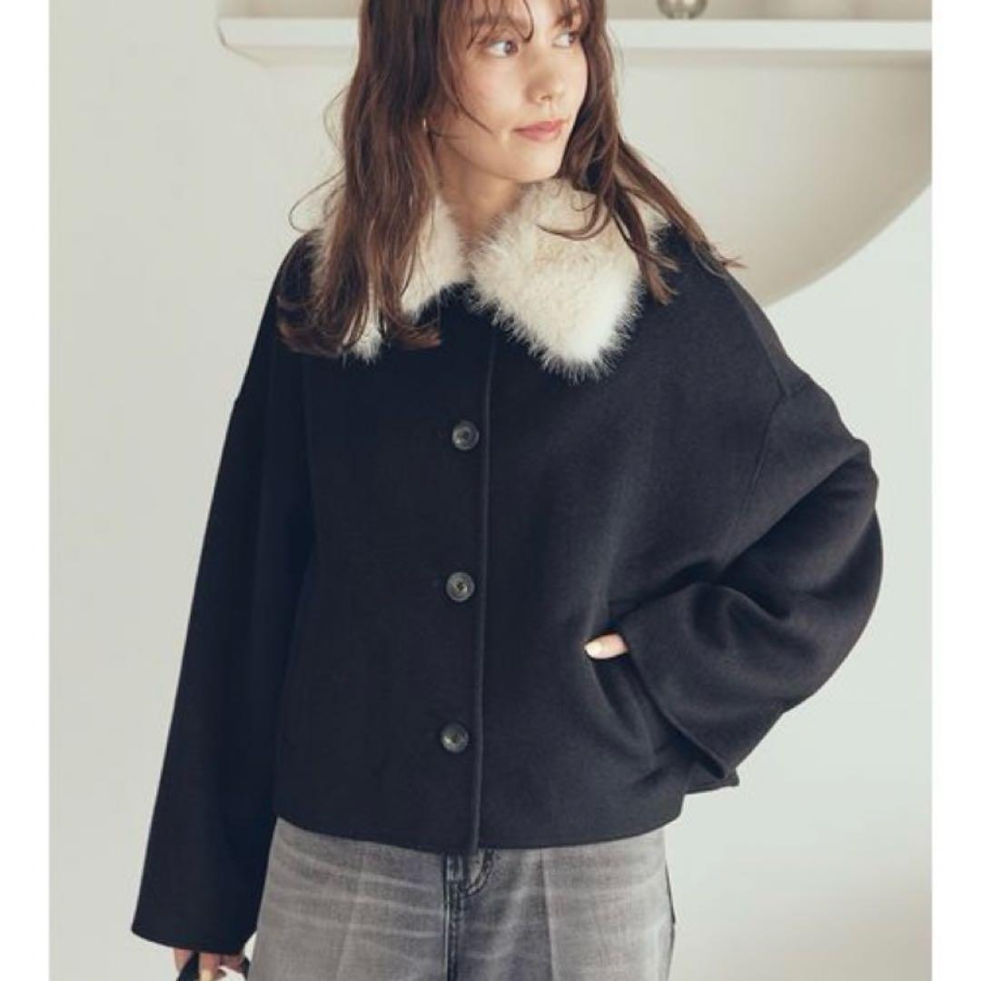 【本日限定SALE】Mila Owen 2wayファーカラーリバーショートコート