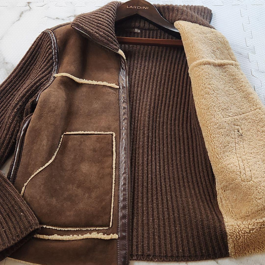 最高級イタリア製✨PREVIEW ドライバーズジャケット ムートン リバーシブル