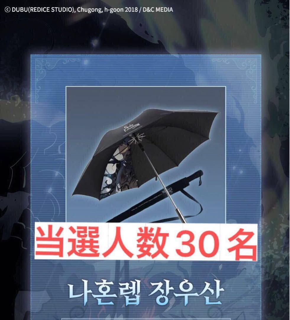 当選人数30名 俺だけレベルアップな件 傘 ソロレベリング