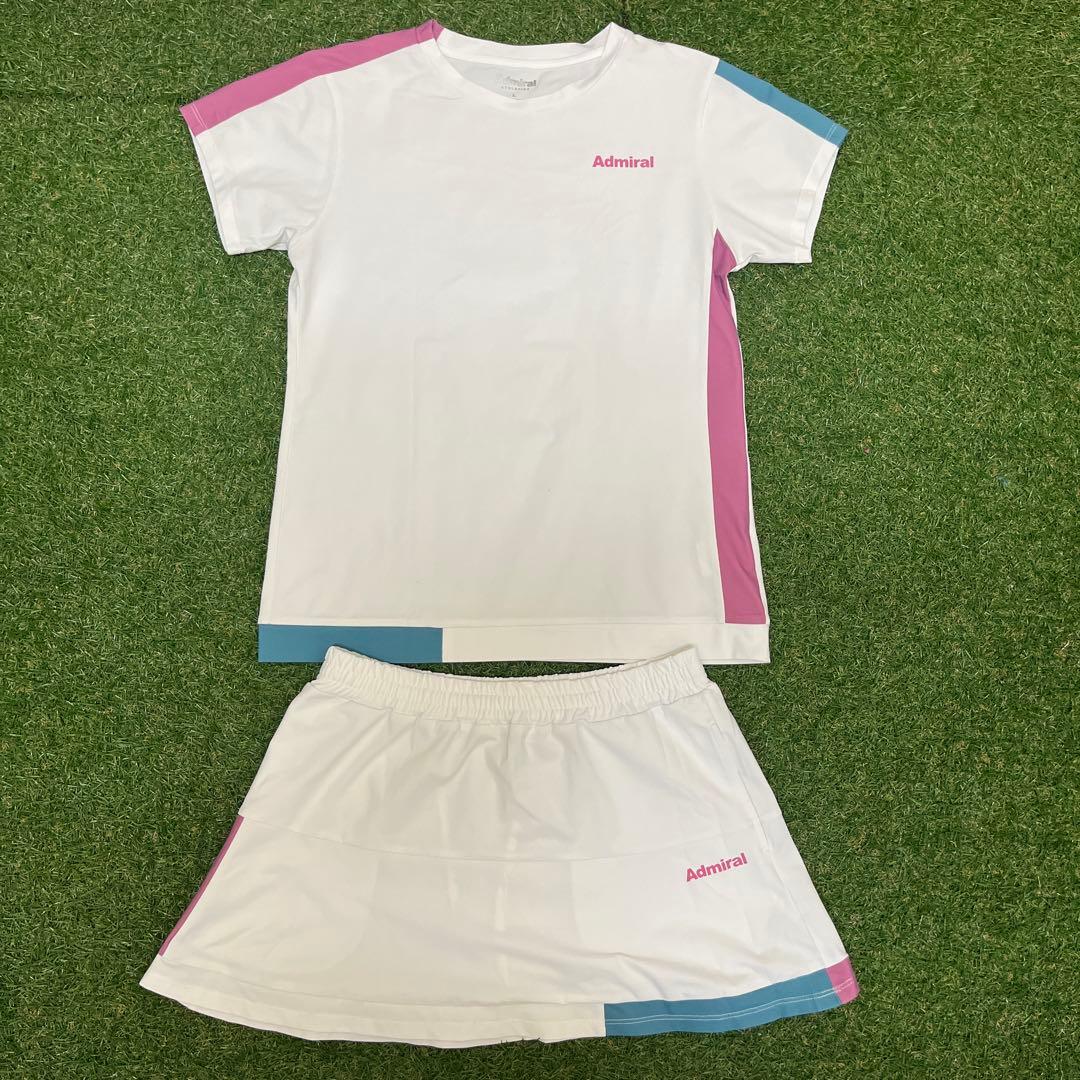Admiral テニスウェアセット ホワイト Admiral テニスウェア セットアップ - メルカリ