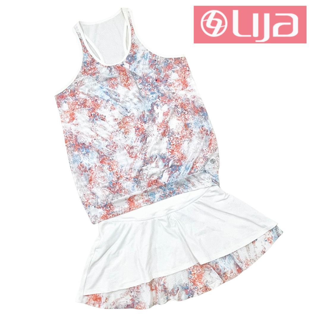 ❇️リージャ　テニスウェア　セットアップ　ノースリーブ　スコート　M〜L ForceTankフォースタンク| テニスウェア|ノースリーブ|Black | テニス