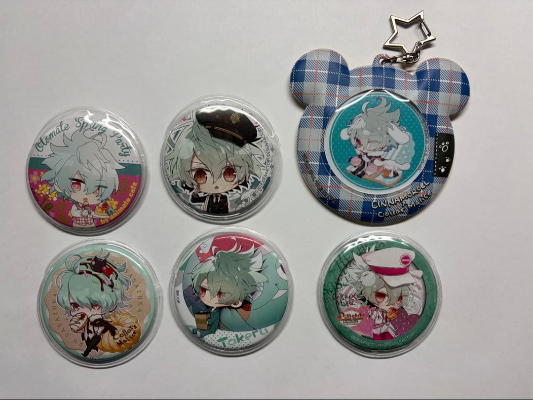 Collar×Malice カラマリ　笹塚尊　缶バッジ　セット　サンリオコラボ Collar×Malice カラマリ 笹塚尊 缶バッジ セット サンリオコラボ