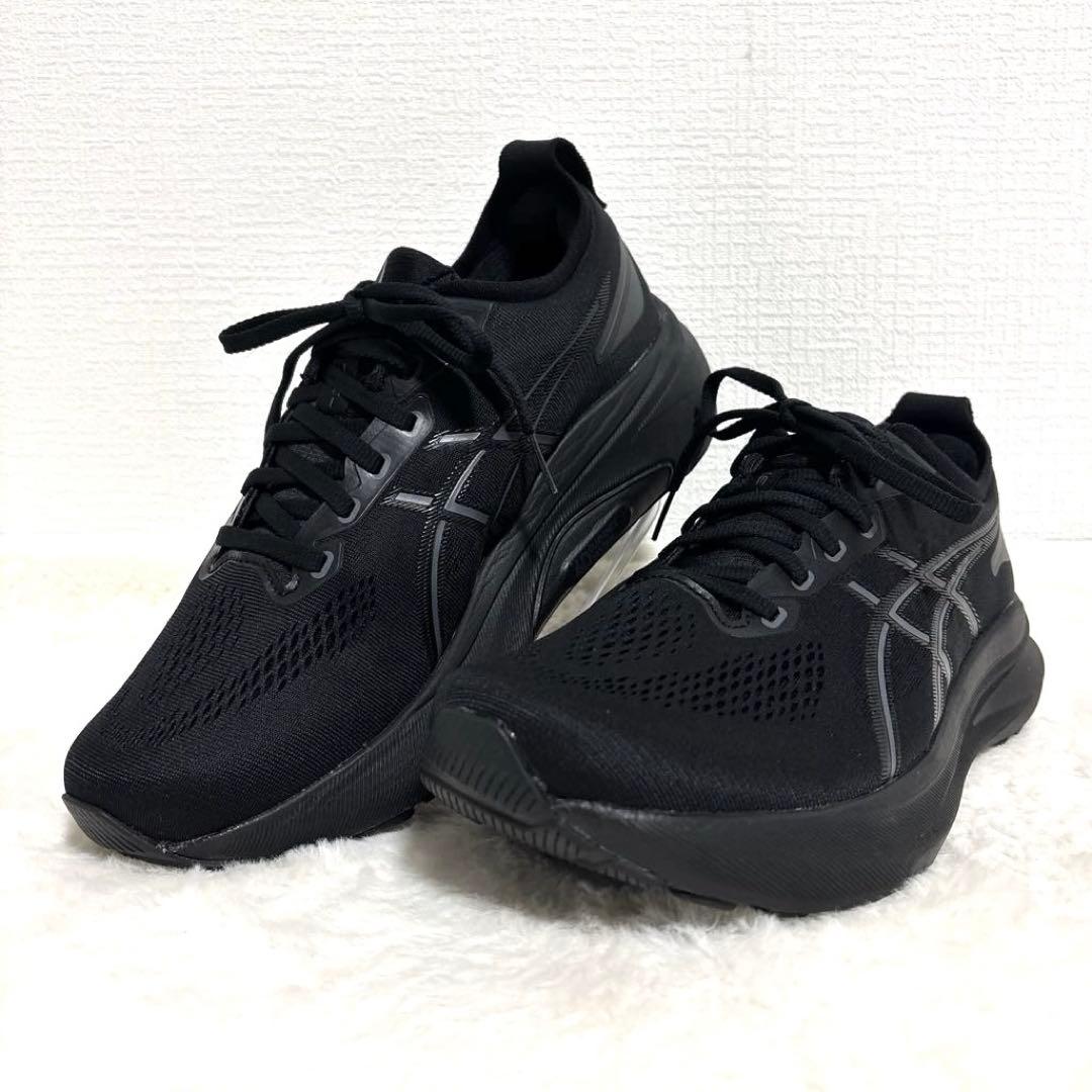 【極美品】asics ゲルカヤノ31 ランニングシューズ　WIDE 26cm 黒