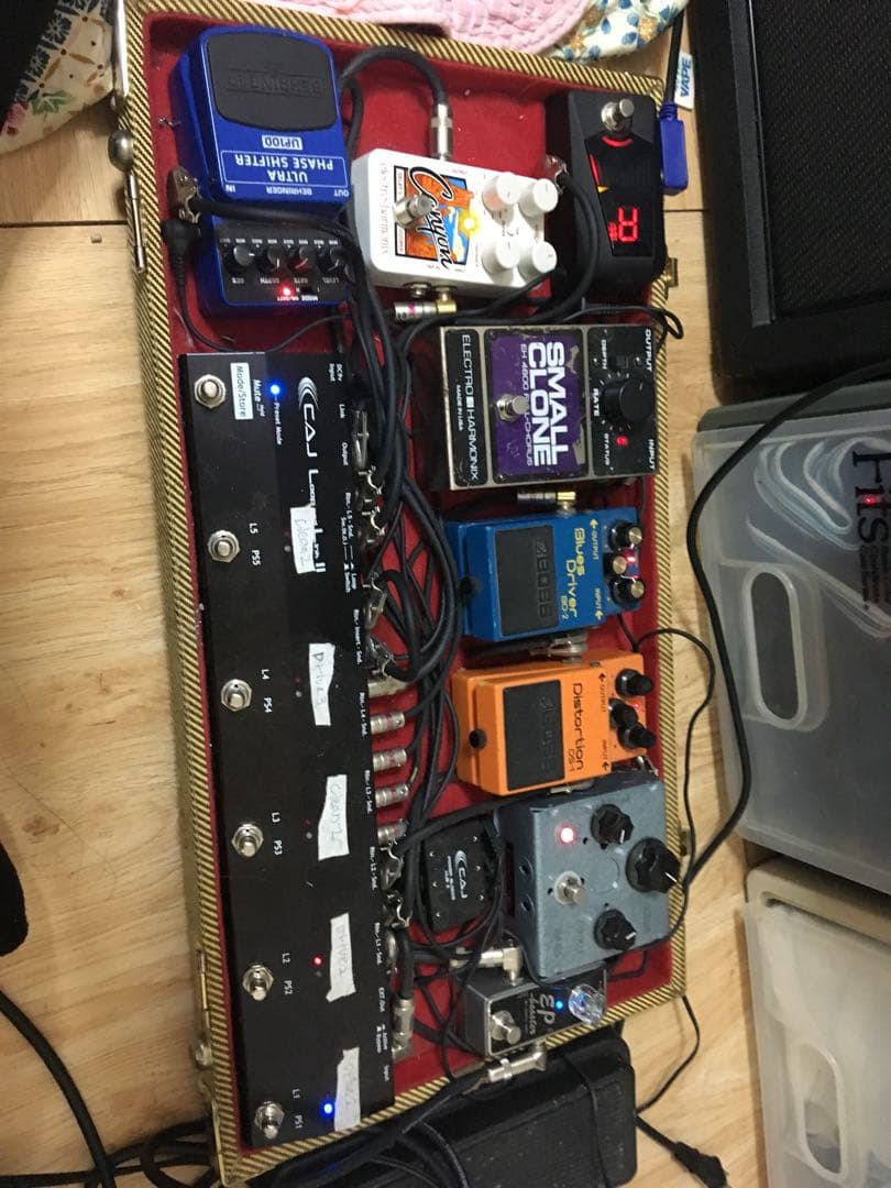 大幅値下げ！！エフェクターボード 関谷友貴さん (TRI4TH / 黒船) のエフェクターボードが完成しました