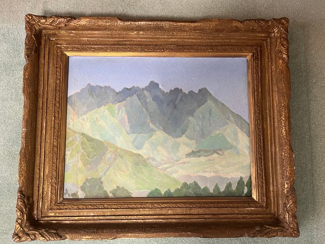 日本の山の油彩画 金色フレーム 作家サイン入り 楽天市場】「黄金富士」並木修一郎（F4サイズ油彩画[油絵]・開運風水画