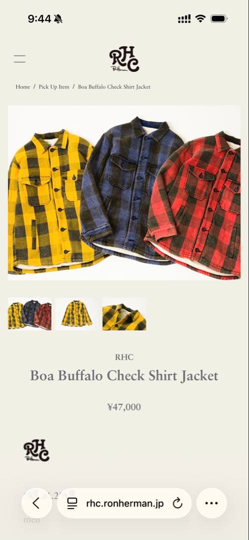 【極美品】RHC ロンハーマン CPO ジャケット M kindal_8077000881023