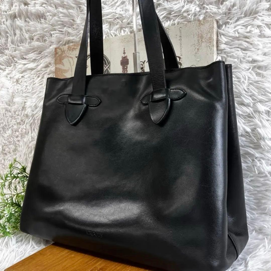 CROOTS クルーツ ブライドルレザー トートバッグ 黒 - メルカリ