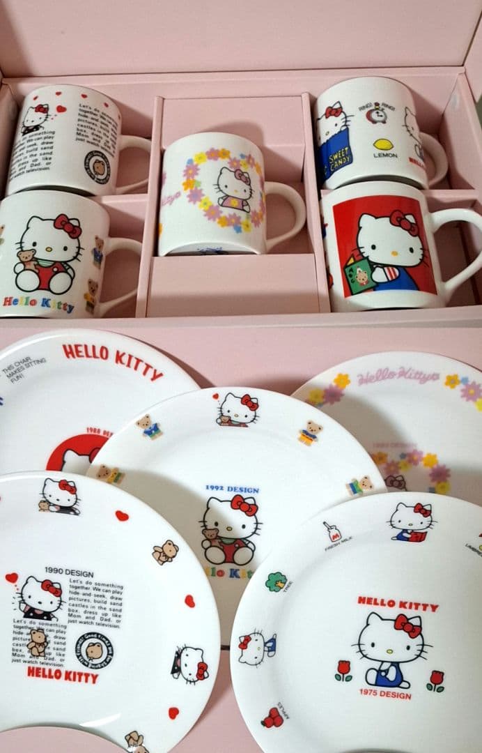 【希少レア】25th 25周年 ハローキティ ケーキ皿&カップ 10点セット