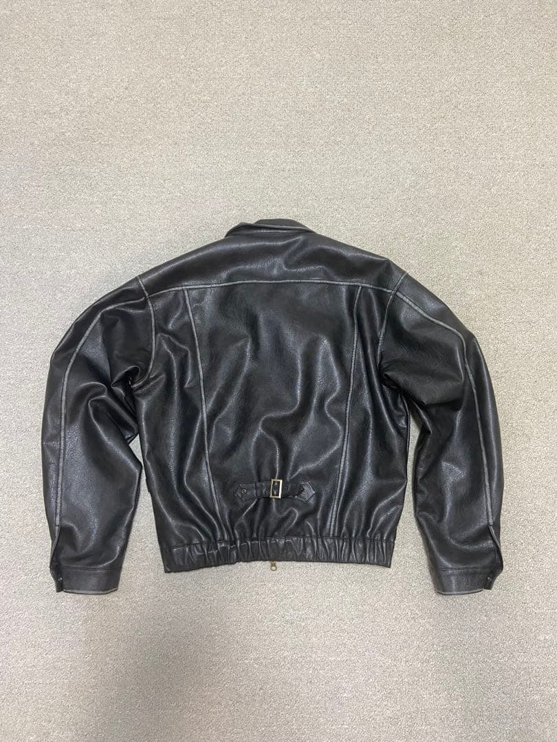WISH FOR EVER レザージャケット ブラック M - メルカリ