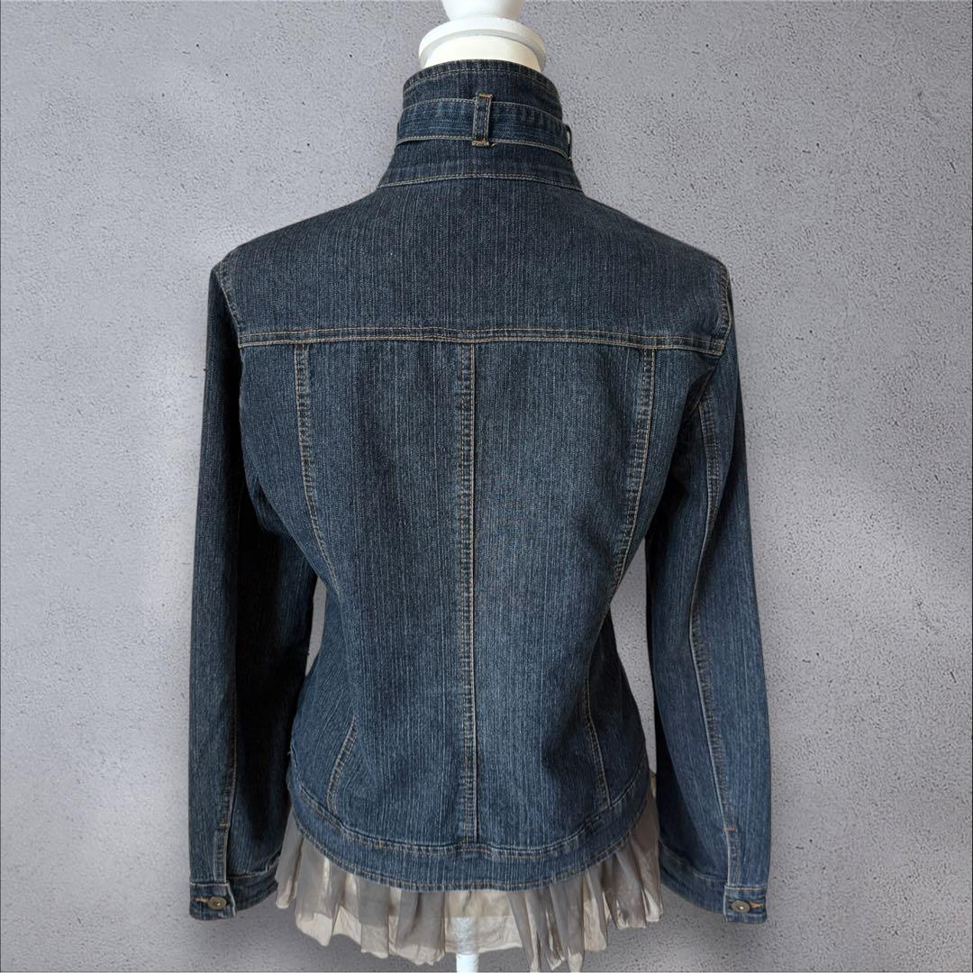 y2k 平成ギャル デニムジャケット ロック NANA ミリタリー ダークコア