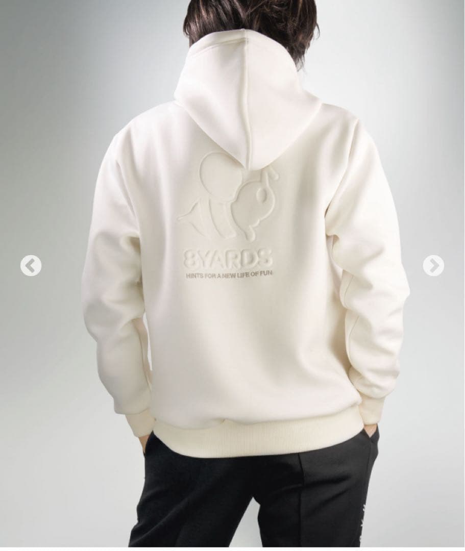 完売品　8YARDS　 オフホワイト フード付きジャケット　Lサイズ 8YARDS / Men's Nakawata BIG HOODIE