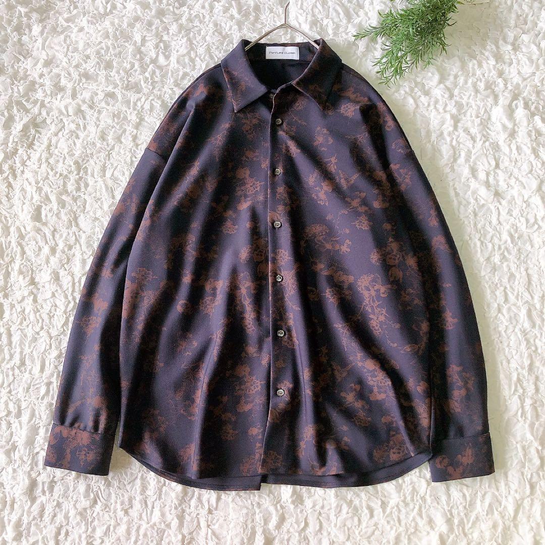 美品】Perfume closet ストレッチシャツ 長袖 総柄 - メルカリ