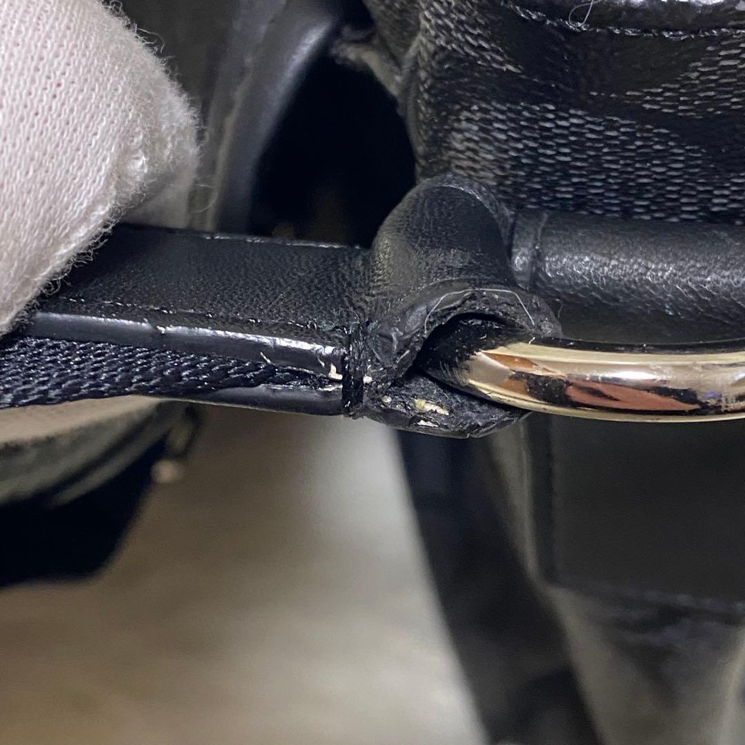 COACH ヘリテージ メッセンジャーバッグ シグネチャー PVC ブラック