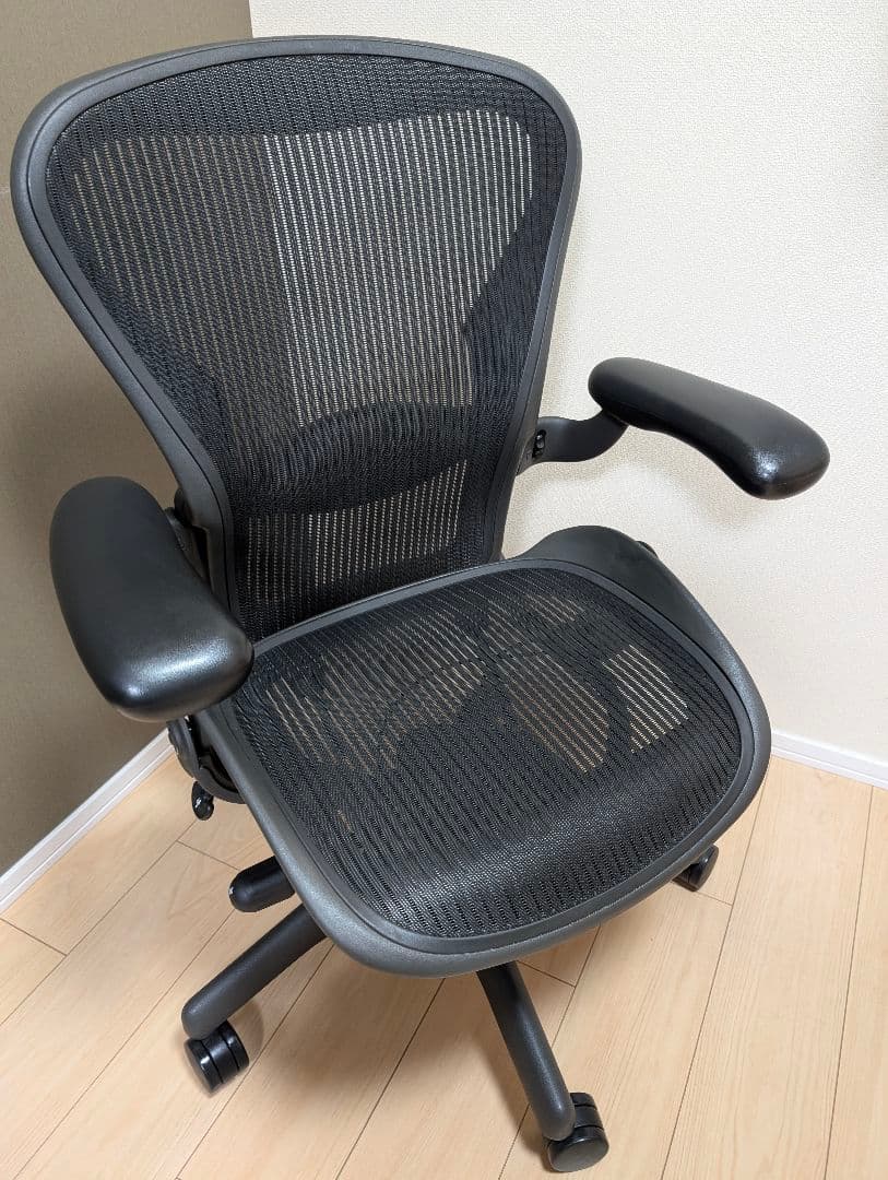 【バ・ロンさま】ハーマンミラー アーロンチェア Bサイズ フル装備 アーロンチェア ランバーサポートフル装備Bサイズ