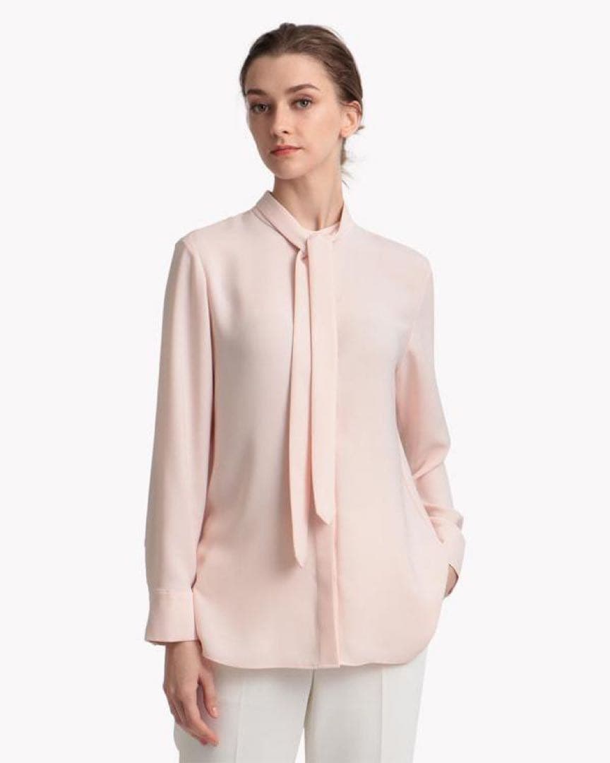 theory luxe 2Way ボウタイブラウス　Jens ピンク　40