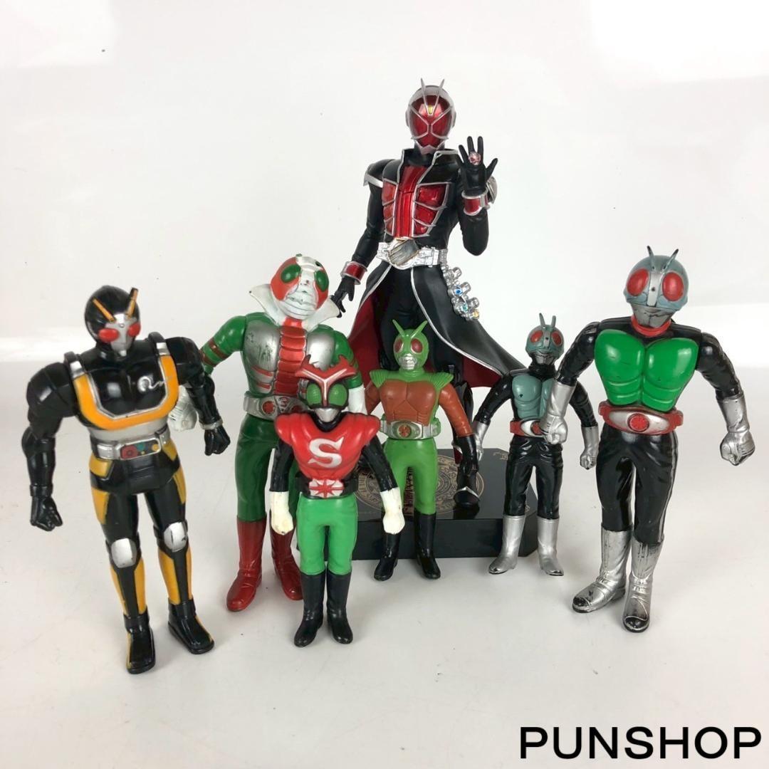 仮面ライダー フィギュア 7体セット 昭和 平成 ソフビ ウィザード V3