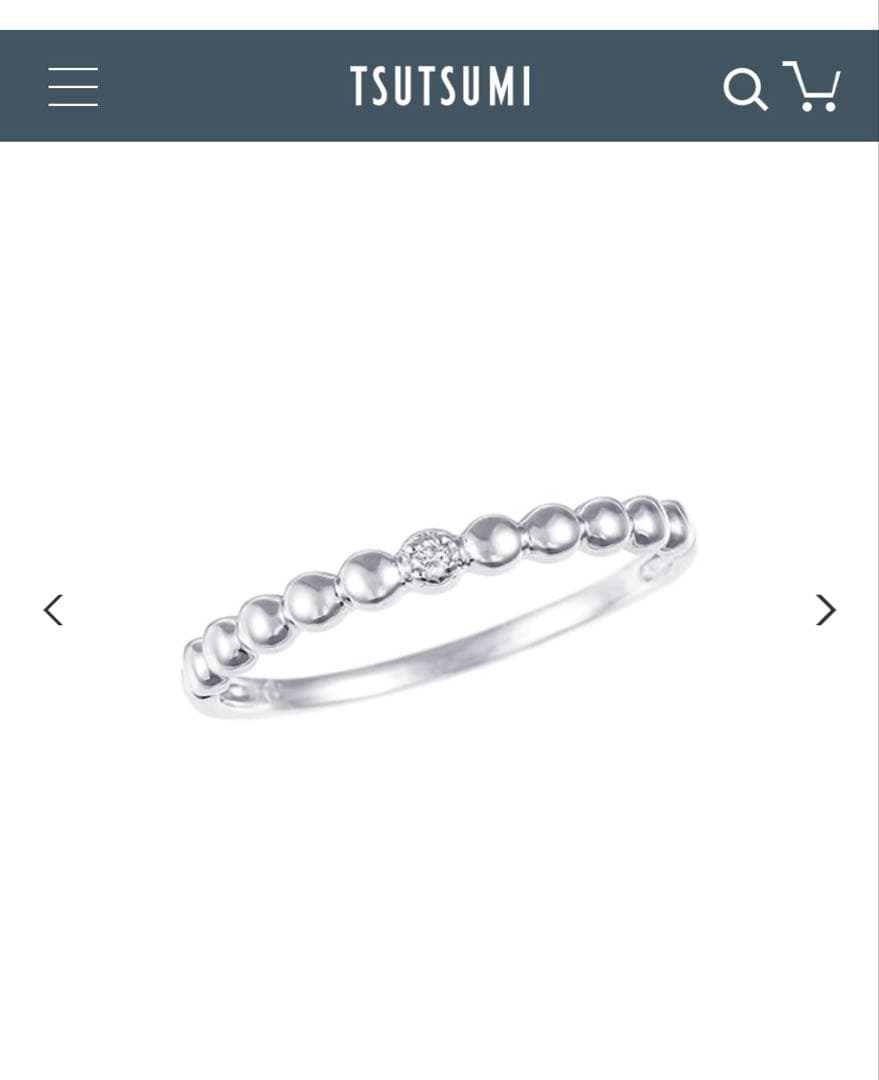 お*ん様 ツツミ⚫︎K10⚫︎ホワイトゴールド⚫︎ダイヤモンドリング ジュエリーツツミ K10ホワイトゴールドダイヤモンドリング