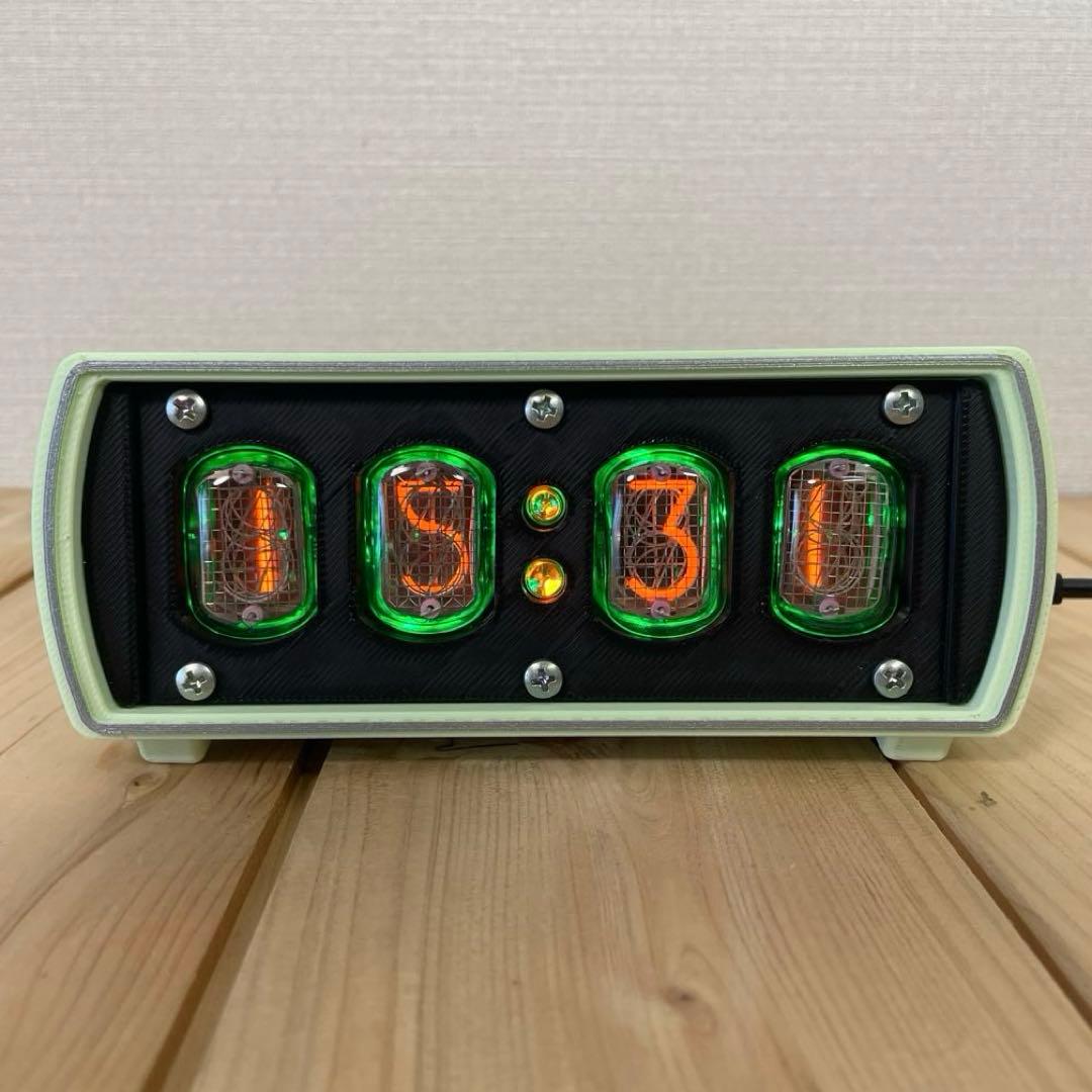 ニキシー管時計 NIXIE CLOCK 4桁 IN-12使用 グリーン