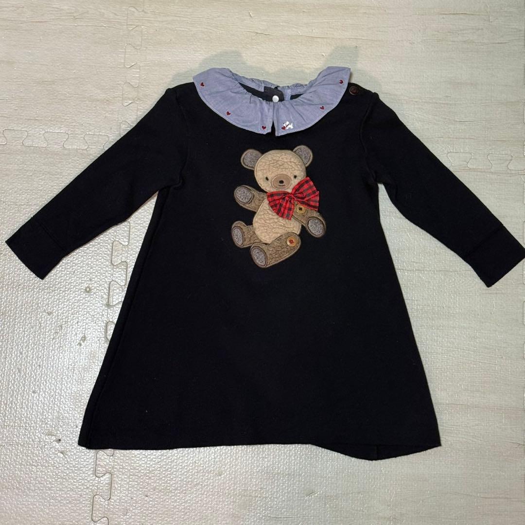 ファミリア familiar 90 ニット ワンピース 長袖 クマ 刺繍 ☆ニットコレクション☆｜ファミリア吉祥寺東急ファミリアの公式ブログ