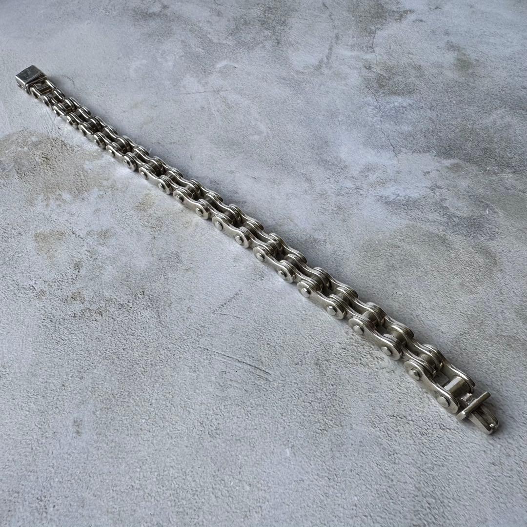 ヴィンテージ ヘビーバイクチェーンブレスレット シルバー925 メキシコ製