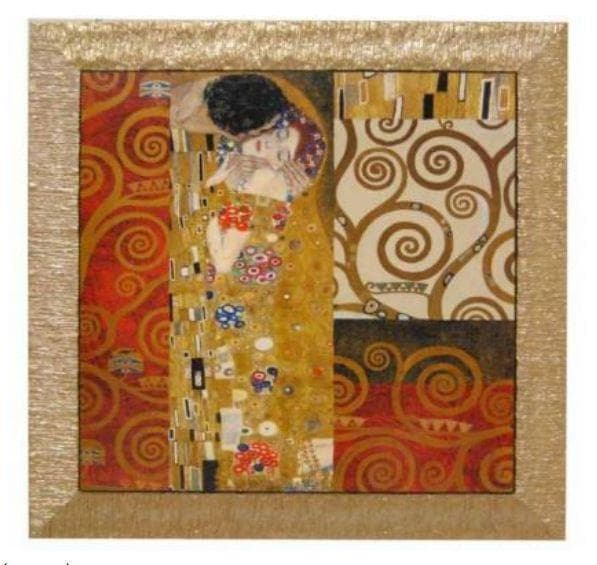 イタリア 額絵 アートフレーム クリムト 接吻 ゴールド額 7070-160