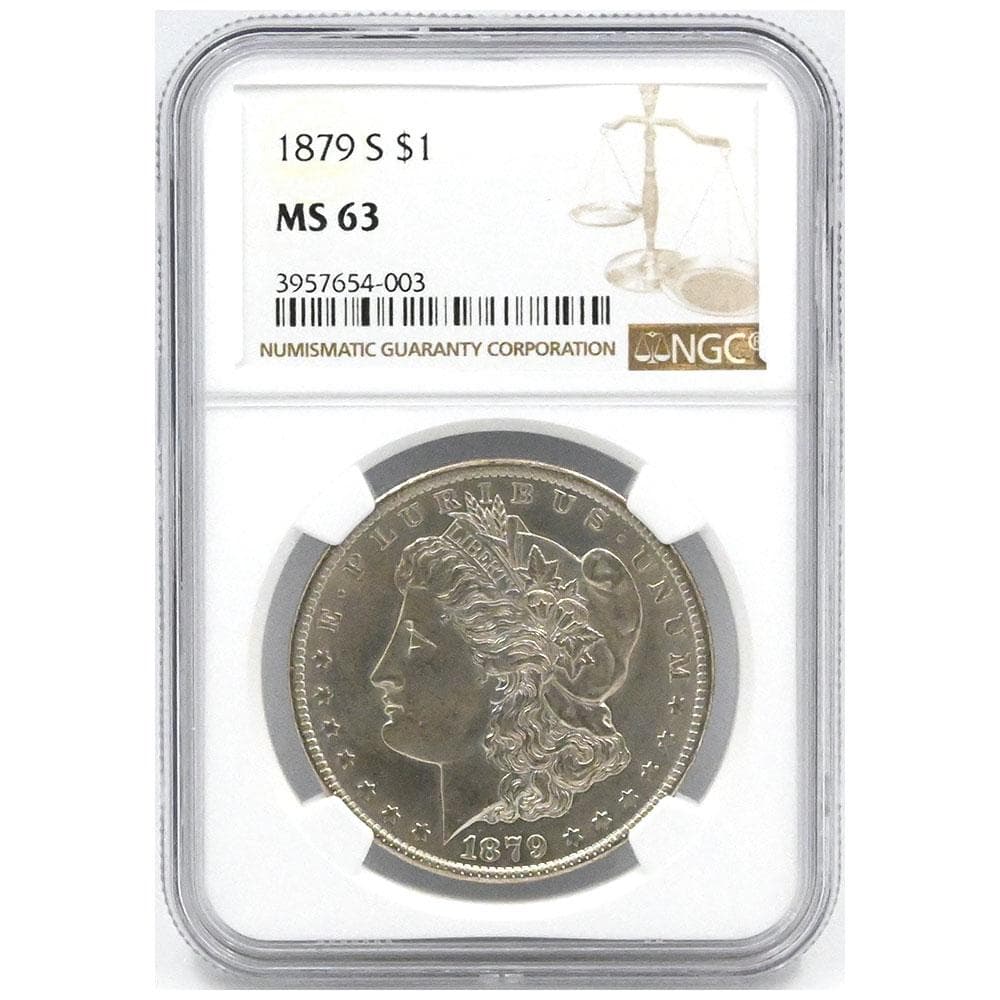 1879-S Morgan Dollar モルガンダラー銀貨 MS63 109