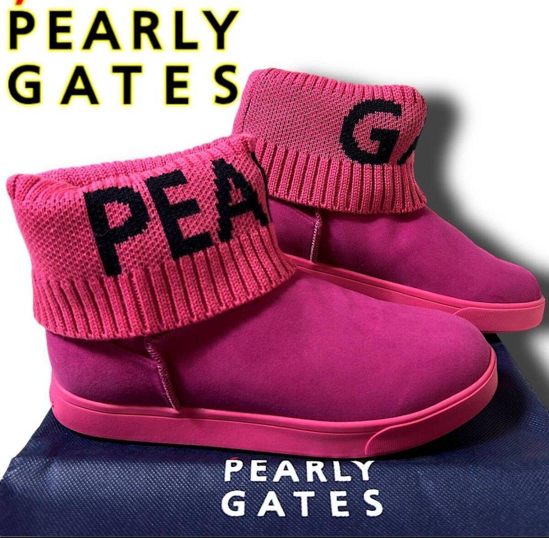 パーリーゲイツ　ブーツ　ピンク スパイク　24.0 PEARLY GATES（パーリーゲイツ）の「【PEARLY GATES】PINK ローカット