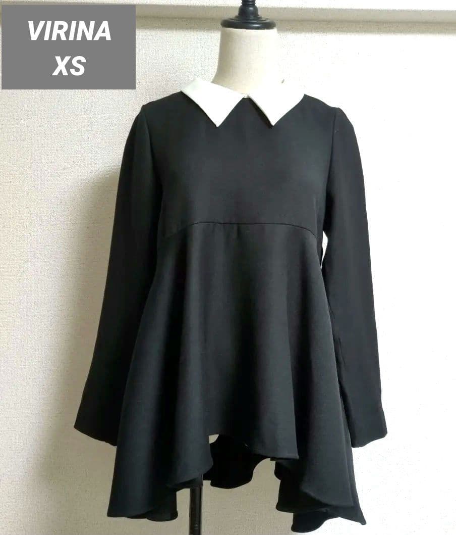 本日終了☆2023 ヴィリーナ【 VIRINA】 襟付き ブラウス XS - メルカリ