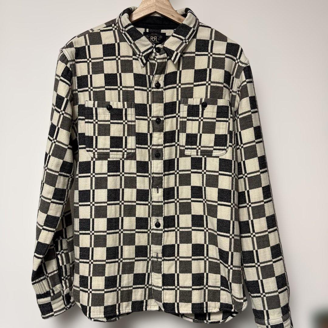 は*ん様 RRL ブラッシュド ジャカード ワークシャツ