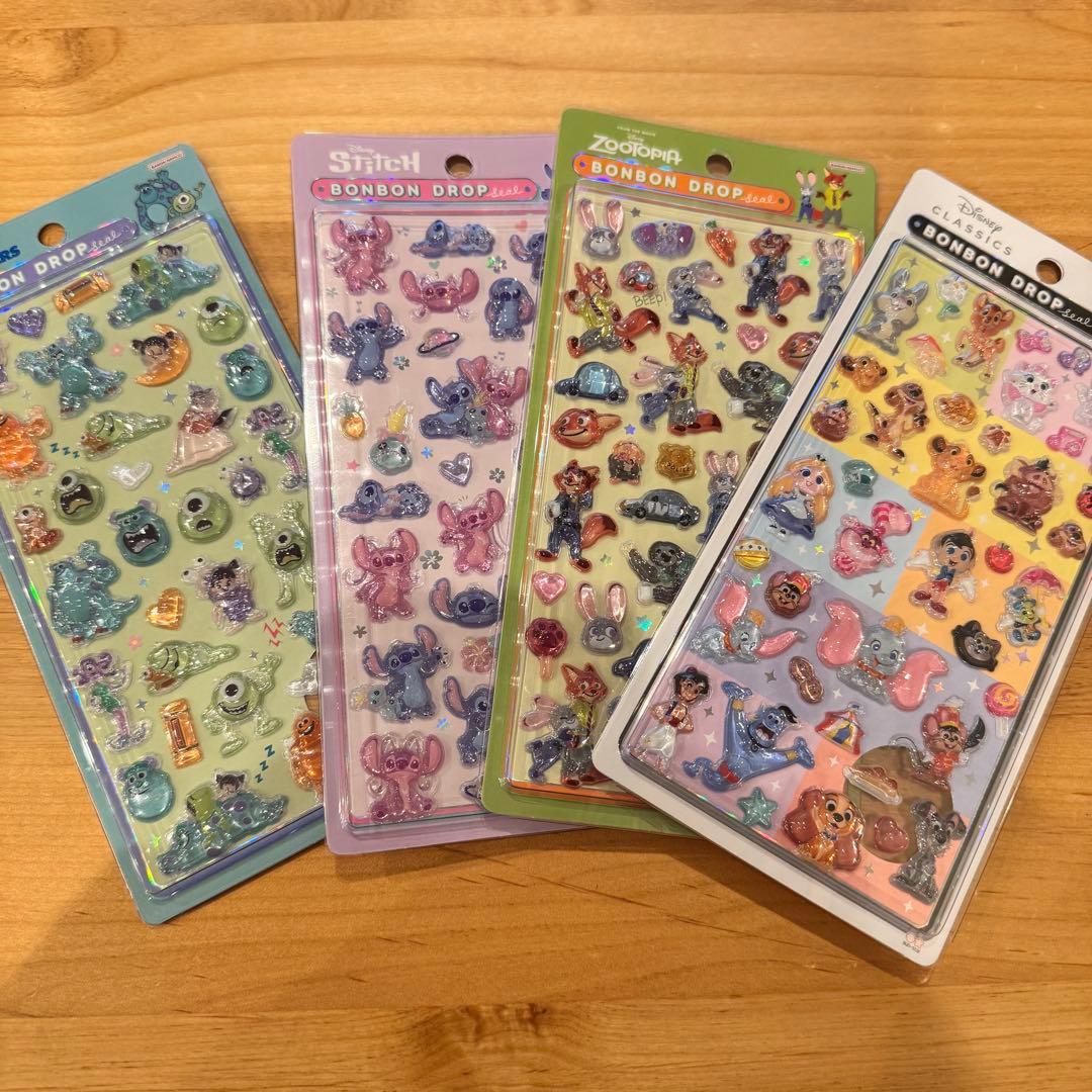 <正規品>ボンボンドロップシール ディズニー4種セット　セット割です！