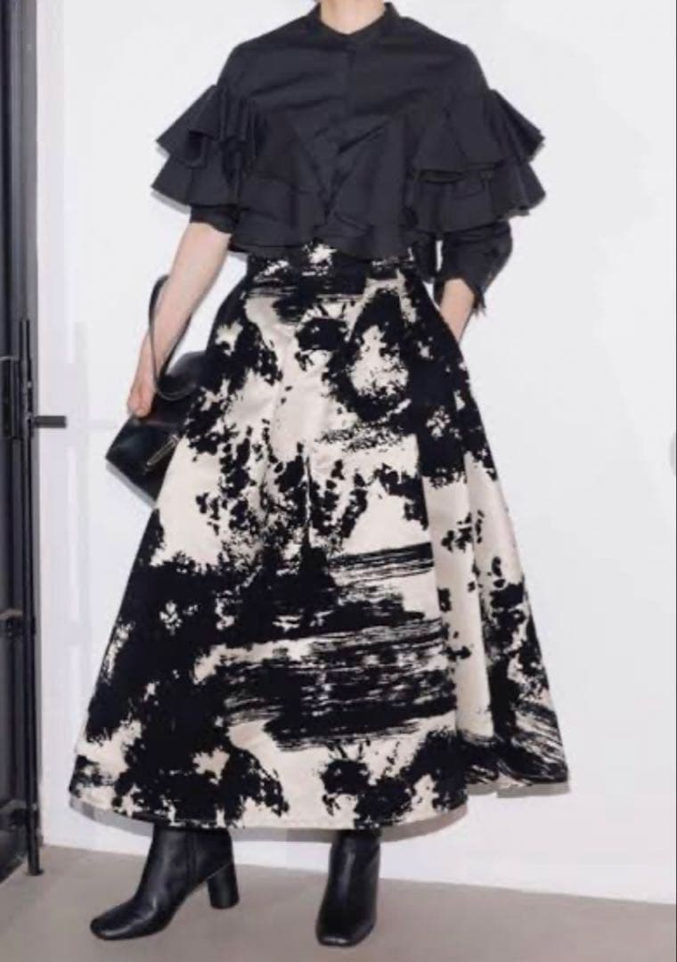 【未使用品】フレイID シャンブレーフロッキースカート