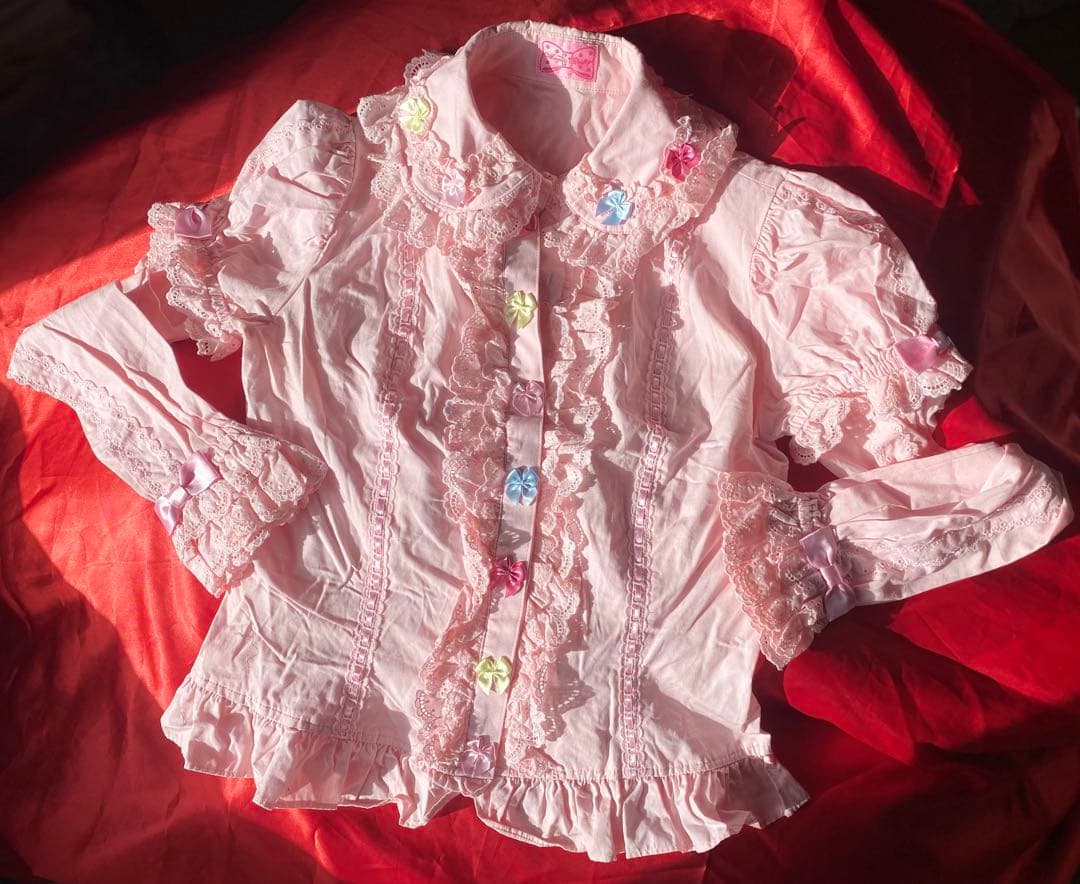 Angelic Pretty ピンク リボン ブラウス アンプリ ロリータ