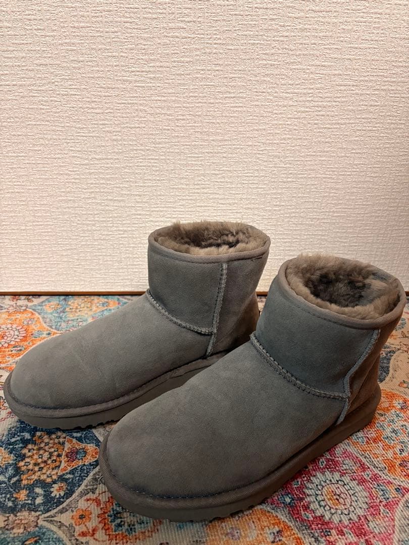 おーUGG アグ クラシックミニ II グレー 25cm (US 8)