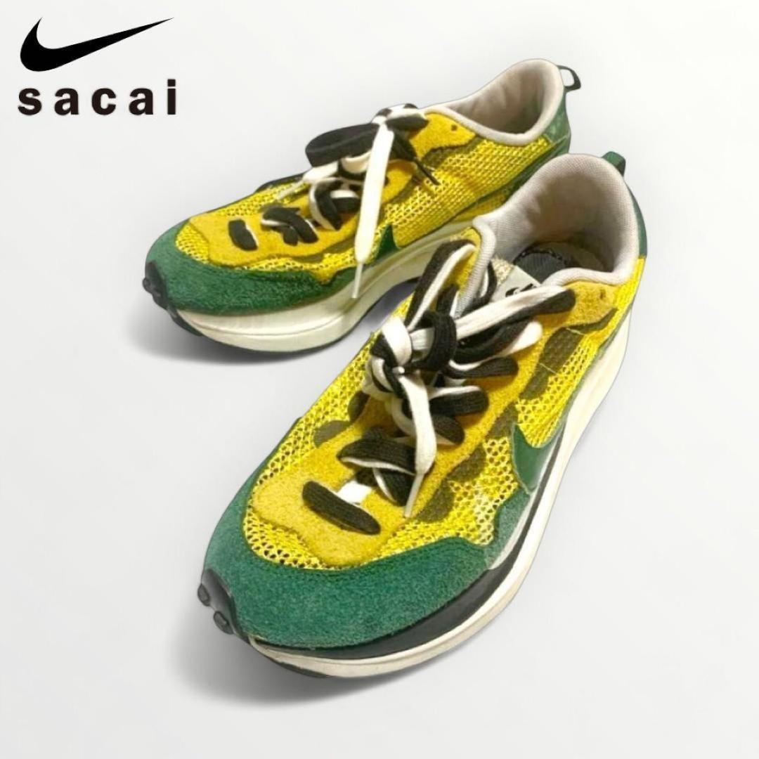 ナイキx sacai スニーカー ヴェイパーワッフル 厚底 ダブルシューレース