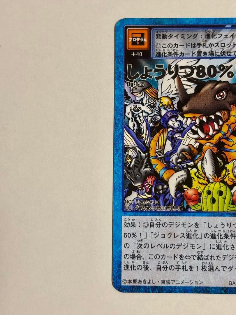 オリジナルゲーム・おもちゃ・グッズ - デジモンカード【しょうりつ80