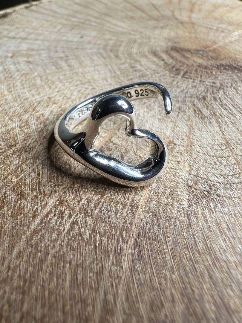 【美品】Tiffany&Co. ティファニー オープンハート リング 約12号