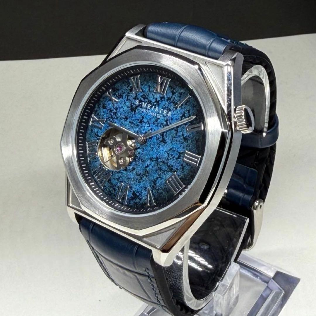 稼働★極美品★S-MEISTER エスマイスター 金沢銀箔時計　メンズ 自動巻き S-MEISTER(エスマイスター)』から日本が誇る金沢の銀箔を1つ1つ丁寧に