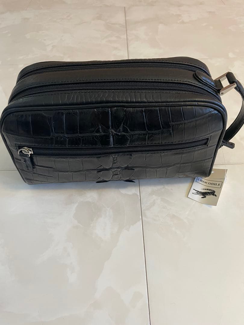 クロコダイル ビジネスバッグ ブラック